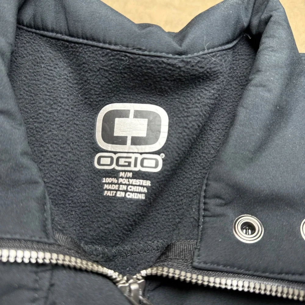 OGIO Black Softshell Jacket Women's Longline Coat Zip Pockets Medium Logo - Picture 10 of 10